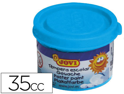 Bote 35 ml. témpera escolar Jovi azul cyan